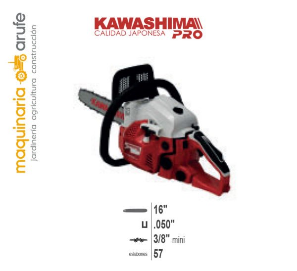 Motosierra Kawashima PRO - Modelo MK3816